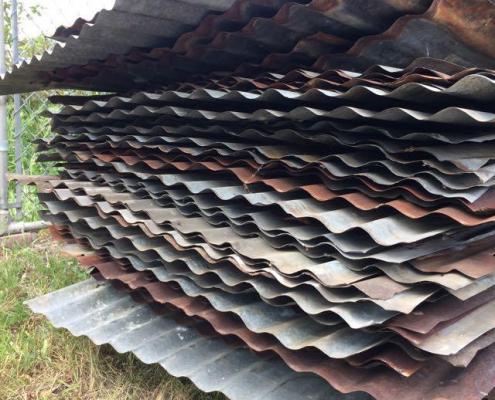 Original vintage steel roofing