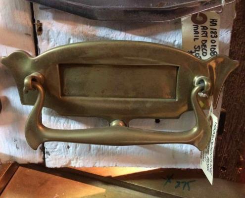 English art nouveau antique mail slot