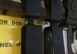 Antique barn door hardware with 8 feet of track