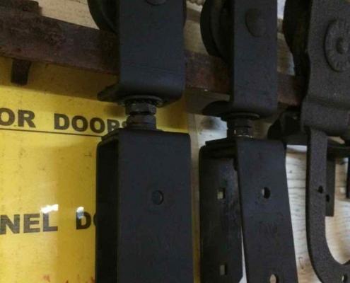 Antique barn door hardware with 8 feet of track