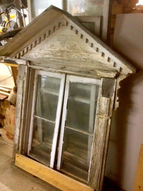 original antique window before installation