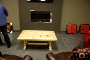 coffee table made of reclaimed salvaged wood